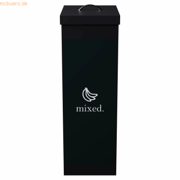 3660141280104 - Wertstoffsammler Paperflow Volumen 60 l für Restmüll mit abnehmbarem Deckel & Piktogramm erweiterbar L 363 x B 263 x H 760 mm Polystyrol schwarz-schwarz 3660141280104 - Wertstoffsammler Paperflow Volumen 60 l für Restmüll mit abnehmbarem Deckel & Piktogramm erweiterbar L 363 x B 263 x H 760 mm Polystyrol schwarz-schwarz