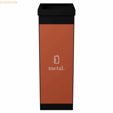 3660141280128 - PAPERFLOW Wertstoffsammelbox für Metall schwarz 60 Liter