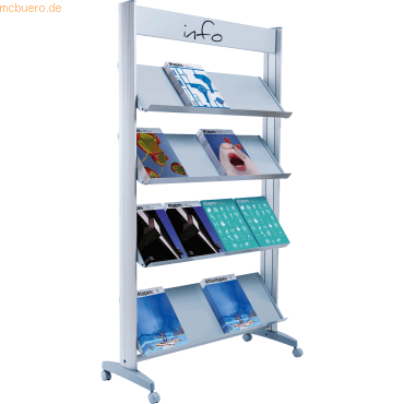 3660141882209 - Paperflow 16A4TM35 Prospektständer Aluminium DIN A4 Anzahl der Fächer 16 1 St (B x H x T) 940 x 1678 x 385 mm 3660141882209 - Paperflow 16A4TM35 Prospektständer Aluminium DIN A4 Anzahl der Fächer 16 1 St (B x H x T) 940 x 1678 x 385 mm