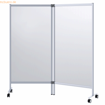 3660141900279 - Mobile Spuckschutz-Doppeltrennwand Modell A Acrylglas Stärke 3 mm B 1715 x T 390 x H 1800 mm mit Rollen 3660141900279 - Mobile Spuckschutz-Doppeltrennwand Modell A Acrylglas Stärke 3 mm B 1715 x T 390 x H 1800 mm mit Rollen