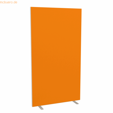 3660141943856 - Design-Trennwand Paperflow Stoffbespannung orange schwer entflammbar gemäß DIN 4102 (B1) desinfektionsmittelbeständig B 940 x T 390 x H 1740 mm