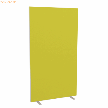 3660141943870 - Design-Trennwand Paperflow Stoffbespannung grün schwer entflammbar gemäß DIN 4102 (B1) desinfektionsmittelbeständig B 940 x T 390 x H 1740 mm