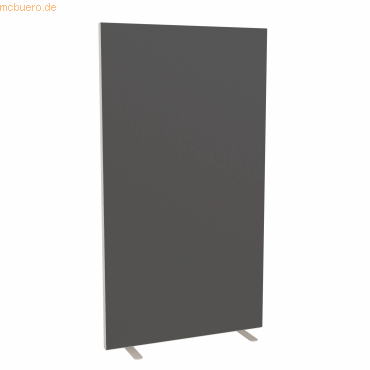 3660141943887 - Design-Trennwand Paperflow Stoffbespannung anthrazit schwer entflammbar gemäß DIN 4102 (B1) desinfektionsmittelbeständig B 940 x T 390 x H 1740 mm