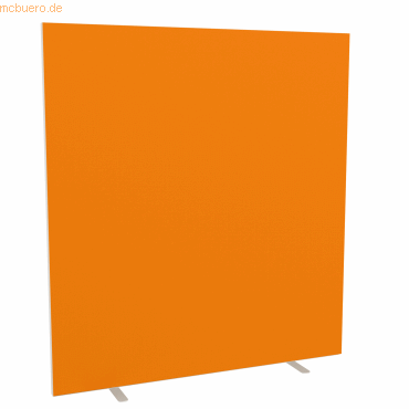 3660141944013 - Design-Trennwand Paperflow Stoffbespannung orange schwer entflammbar gemäß DIN 4102 (B1) desinfektionsmittelbeständig B 1600 x T 390 x H 1740 mm