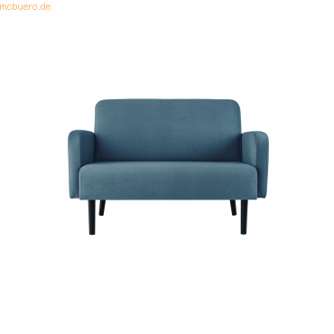 3660141954227 - Zweisitzer Sofa easyChair® by Paperflow LISBOA Stoffbezug elfenbeinfarben Fußgestell schwarz B 1240 x T 815 x H 830 mm