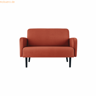 3660141954289 - 2-Sitzer Sofa LISBOA rost schwarz Stoff 3660141954289 PAPERFLOW