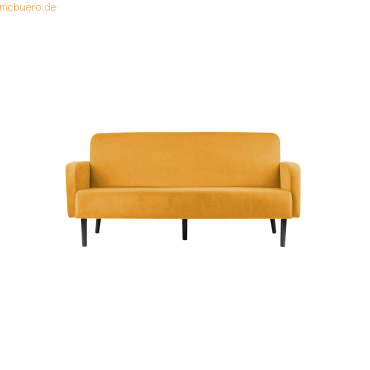 3660141954340 - 3-Sitzer Sofa LISBOA safran schwarz Stoff 3660141954340 PAPERFLOW