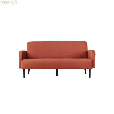 3660141954357 - 3-Sitzer Sofa LISBOA rost schwarz Stoff 3660141954357 PAPERFLOW