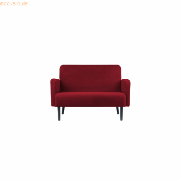 3660141954500 - 2-Sitzer Sofa LISBOA rot schwarz Stoff 3660141954500 PAPERFLOW