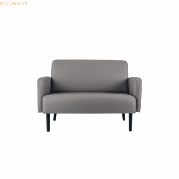 3660141954814 - 3-Sitzer Sofa LISBOA grau schwarz Kunstleder 3660141954814 PAPERFLOW
