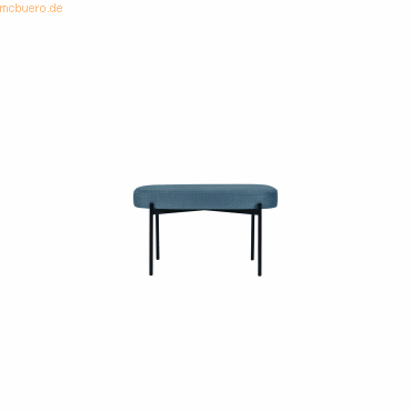 3660141954982 - Sitzbank easyChair® by Paperflow GAIA oval M Stoffbezug elfenbeinfarben 4-Fußgestell mattschwarz B 790 x T 420 x H 455 mm