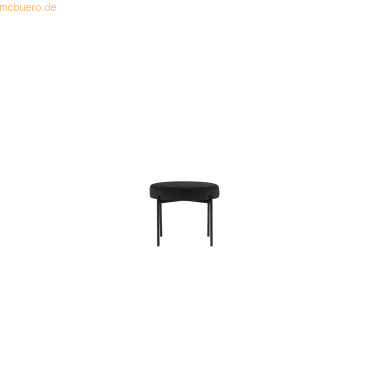 3660141955125 - Sitzbank easyChair® by Paperflow GAIA rund Samtbezug rostfarben 4-Fußgestell mattschwarz B 575 x T 575 x H 455 mm