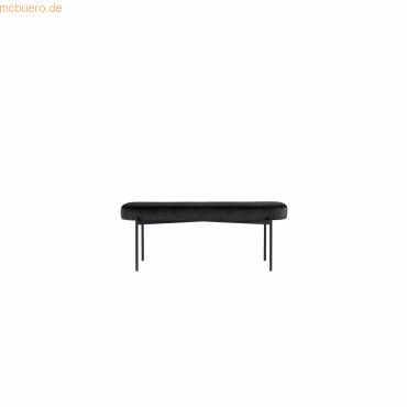 3660141955361 - Sitzbank easyChair® by Paperflow GAIA oval L Samtbezug rostfarben 4-Fußgestell mattschwarz B 1180 x T 420 x H 455 mm