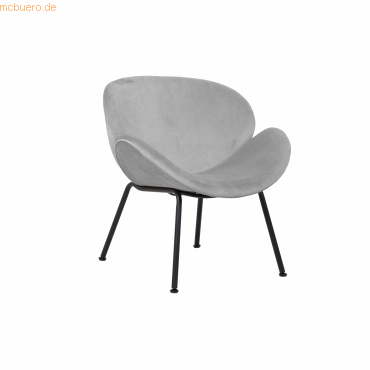 3660141955835 - meet by Paperflow Sessel SMILE Polyurethaneschaum bis 120 kg Stahl & Polyester schwarz & grau