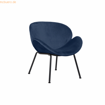 3660141955842 - meet by Paperflow Sessel SMILE Polyurethaneschaum bis 120 kg Stahl & Polyester schwarz & blau