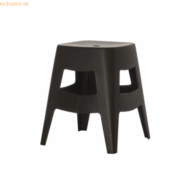 3660141957358 - meet by Paperflow Barhocker BELLINI Sitzhöhe 46 mm 4-Fußgestell Polypropylen schwarz 2 Stück