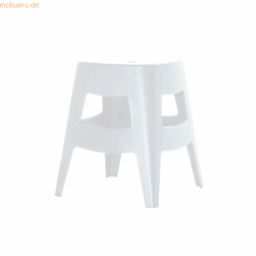 3660141957365 - meet by Paperflow Barhocker BELLINI Sitzhöhe 46 mm 4-Fußgestell Polypropylen weiß 2 Stück