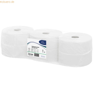 4000735022144 - Toilettenpapier Jumbo 029180 2-lagig hochweiß 1100 Blatt Rolle 4000735022144 6 Stück 4000735022144 - Toilettenpapier Jumbo 029180 2-lagig hochweiß 1100 Blatt Rolle 4000735022144 6 Stück