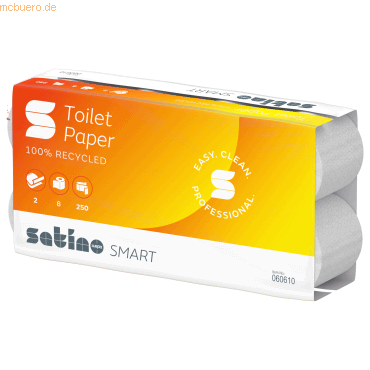 4000735089307 - Satino Toilettenpapier 060610 Smart 2lg weiß RC 250Blatt 40007350 4000735089307 - Satino Toilettenpapier 060610 Smart 2lg weiß RC 250Blatt 40007350