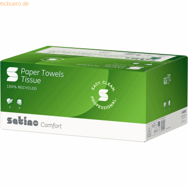 4000735343089 - Papierhandtücher Comfort 277420 Comfort recycling C-Falz 25 x 33 cm Tissue weiß 2-lagig 3072 Tücher 4000735343089 Satino 3072 Blatt 4000735343089 - Papierhandtücher Comfort 277420 Comfort recycling C-Falz 25 x 33 cm Tissue weiß 2-lagig 3072 Tücher 4000735343089 Satino 3072 Blatt
