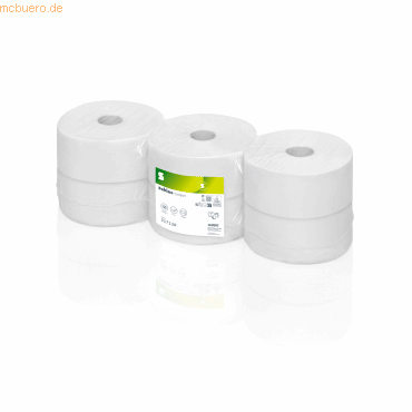 4000735819911 - Satino comfort Toilettenpapier Großrollen 2-lagig hochweiß Jumborolle aus 100 % Recyclingpapier 1 Paket = 6 Rollen á 380 Meter JT2-kompatibel 4000735819911 - Satino comfort Toilettenpapier Großrollen 2-lagig hochweiß Jumborolle aus 100 % Recyclingpapier 1 Paket = 6 Rollen á 380 Meter JT2-kompatibel