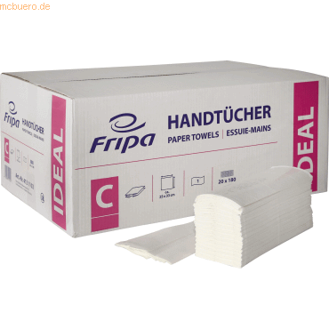 4000883101227 - Papierhandtuch IDEAL 4131102 25x33cm 20x180Bl 4000883101227 Papierfabrik 4131102 3600 Blatt 4000883101227 - Papierhandtuch IDEAL 4131102 25x33cm 20x180Bl 4000883101227 Papierfabrik 4131102 3600 Blatt