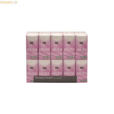 4000883101821 - Taschentücher akito 4-lagig 100% Zellstoff hochweiß 21 x 21 cm 4000883101821 300 Stück 4000883101821 - Taschentücher akito 4-lagig 100% Zellstoff hochweiß 21 x 21 cm 4000883101821 300 Stück