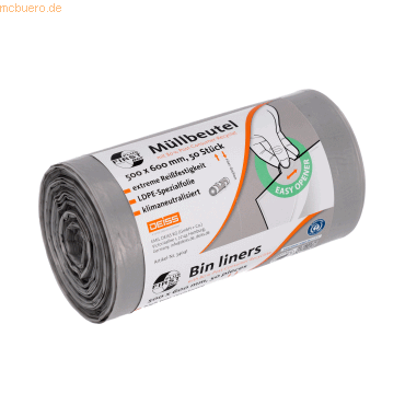 4001553700061 - Müllbeutel 34041 First Plus PCR grau 30 Liter offen extreme 4001553700061 50 Stück 4001553700061 - Müllbeutel 34041 First Plus PCR grau 30 Liter offen extreme 4001553700061 50 Stück