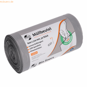 4001553700078 - Müllbeutel 34042 First Plus PCR grau 60 Liter offen extreme 4001553700078 50 Stück 4001553700078 - Müllbeutel 34042 First Plus PCR grau 60 Liter offen extreme 4001553700078 50 Stück