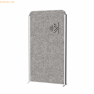 4002390089791 - MAUL Stellwandsystem MAULcocoon Akustik B 1000 x H 1800 mm dunkelgraue Oberfläche silber 4002390089791 - MAUL Stellwandsystem MAULcocoon Akustik B 1000 x H 1800 mm dunkelgraue Oberfläche silber