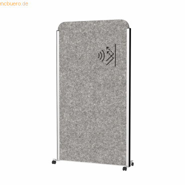 4002390089807 - Mobiles MAUL Stellwandsystem MAULcocoon Akustik B 1000 x H 1800 mm dunkelgraue Oberfläche silber 4002390089807 - Mobiles MAUL Stellwandsystem MAULcocoon Akustik B 1000 x H 1800 mm dunkelgraue Oberfläche silber