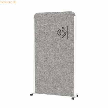 4002390089821 - Mobiles MAUL Stellwandsystem MAULcocoon Akustik B 1000 x H 1800 mm dunkelgraue Oberfläche weiß 4002390089821 - Mobiles MAUL Stellwandsystem MAULcocoon Akustik B 1000 x H 1800 mm dunkelgraue Oberfläche weiß