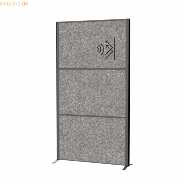 4002390089838 - MAUL Stellwandsystem MAULconnecto 3 x Akustikvlies dunkelgrau Klettverbindung Standfuß H 1800 x B 1000 mm anthrazit 4002390089838 - MAUL Stellwandsystem MAULconnecto 3 x Akustikvlies dunkelgrau Klettverbindung Standfuß H 1800 x B 1000 mm anthrazit