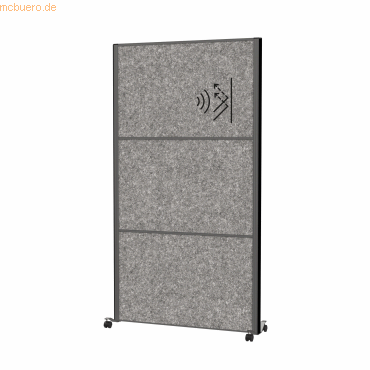 4002390089845 - MAUL Stellwandsystem MAULconnecto Steckmodule 3x Akustikvlies dunkel Klettverbindung auf Rollen H 1800 x B 1000 mm anthrazit 4002390089845 - MAUL Stellwandsystem MAULconnecto Steckmodule 3x Akustikvlies dunkel Klettverbindung auf Rollen H 1800 x B 1000 mm anthrazit