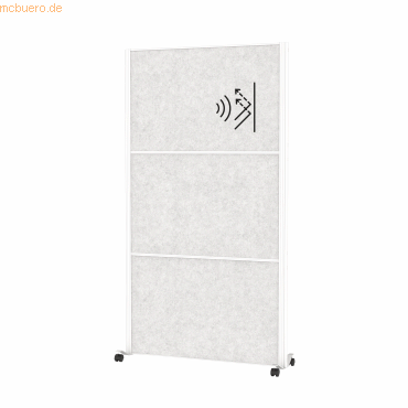 4002390089920 - MAUL Stellwandsystem MAULconnecto Steckmodule 3x Akustikvlies hell Klettverbindung auf Rollen H 1800 x B 1000 mm weiß 4002390089920 - MAUL Stellwandsystem MAULconnecto Steckmodule 3x Akustikvlies hell Klettverbindung auf Rollen H 1800 x B 1000 mm weiß