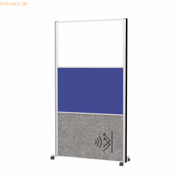 4002390090063 - MAUL Stellwandsystem MAULconnecto Steckmodule 1x Whiteboard 1x Akustikvlies 1x Textiloberfläche Klettverbindung auf Rollen H 1800 x B 1000 mm silber 4002390090063 - MAUL Stellwandsystem MAULconnecto Steckmodule 1x Whiteboard 1x Akustikvlies 1x Textiloberfläche Klettverbindung auf Rollen H 1800 x B 1000 mm silber