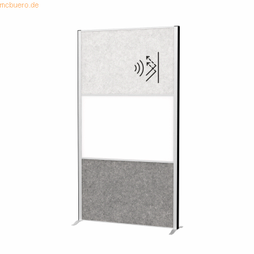 4002390090070 - MAUL Stellwandsystem MAULconnecto 1 x Akustikvlies hell 1 x Akustikvlies dunkel 1 x Whiteboard Standfuß auf Rollen H 1800 x B 1000 mm silber 4002390090070 - MAUL Stellwandsystem MAULconnecto 1 x Akustikvlies hell 1 x Akustikvlies dunkel 1 x Whiteboard Standfuß auf Rollen H 1800 x B 1000 mm silber