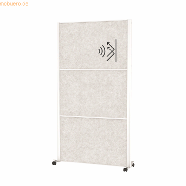 4002390090124 - MAUL Stellwandsystem MAULconnecto UpLight 3x Akustikvlies hell LED-Beleuchtung Klettverbindung auf Rollen H 1800 x B 1000 mm weiß 4002390090124 - MAUL Stellwandsystem MAULconnecto UpLight 3x Akustikvlies hell LED-Beleuchtung Klettverbindung auf Rollen H 1800 x B 1000 mm weiß