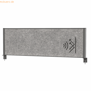 4002390090162 - MAUL Tisch-Trennwand MAULconnecto Akustikvlies 4000 g m² Aluminiumprofil B 1600 x H 500 mm Akustik dunkelgrau anthrazit 4002390090162 - MAUL Tisch-Trennwand MAULconnecto Akustikvlies 4000 g m² Aluminiumprofil B 1600 x H 500 mm Akustik dunkelgrau anthrazit