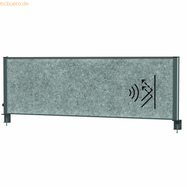 4002390090261 - MAUL Akustik-Tischtrennwand MAULconnecto Uplight 9761689 dunkelgrau 1600 x 515 cm 4002390090261 - MAUL Akustik-Tischtrennwand MAULconnecto Uplight 9761689 dunkelgrau 1600 x 515 cm