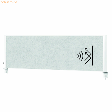 4002390090285 - MAUL Tisch-Trennwand MAULconnecto Uplight L 1600 x H 500 mm LED-Beleuchtung weiß 4002390090285 - MAUL Tisch-Trennwand MAULconnecto Uplight L 1600 x H 500 mm LED-Beleuchtung weiß