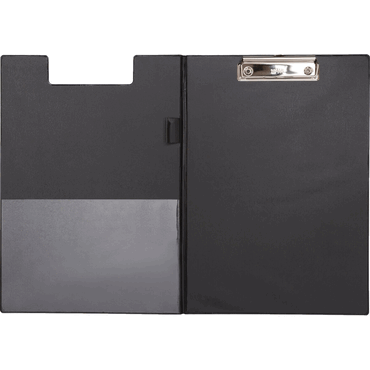 4002390091916 - Schreibmappe MAULpoly A4 Innentasche Stifteschlaufe Klemmweite 8 mm aufhängbar L 320 x B 228 x H 13 mm Karton Polypropylen recycelbar schwarz