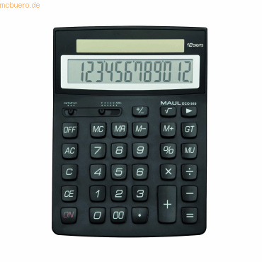 4002390092524 - ECO 950 Tischrechner Schwarz Display (Stellen) 12 solarbetrieben (B x H x T) 155 x 210 x 33 mm 4002390092524 - ECO 950 Tischrechner Schwarz Display (Stellen) 12 solarbetrieben (B x H x T) 155 x 210 x 33 mm