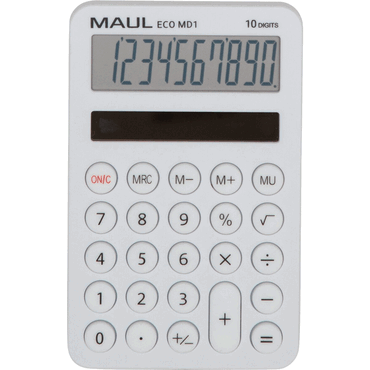 4002390092760 -  72750 02 Taschenrechner Solar ECO MD 1 weiß 4002390092760 MAUL