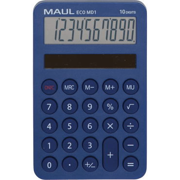 4002390092791 -  72750 34 Taschenrechner Solar ECO MD 1 hellblau 4002390092791 MAUL