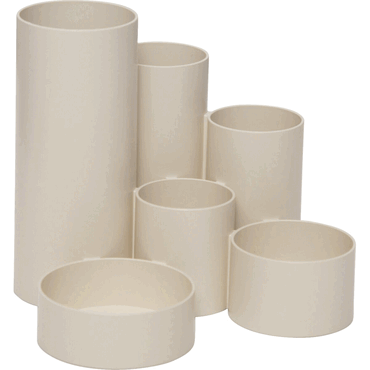 4002390105156 - Köcher MAULtubo 6 Röhren weiß Recycling Kunststoff Höhe 125cm