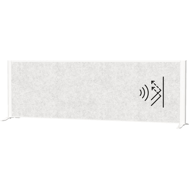 4002390105750 - MAUL Akustik-Tischtrennwand MAULconnecto 9852602 hellgrau 1600 x 500 cm