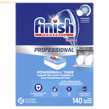 4002448103127 - Finish Calgonit Professional Powerball Spülmaschinentabs Sorgt für eine kraftvolle Reinigung 1 Packung = 140 Tabs 2533 g 4002448103127 - Finish Calgonit Professional Powerball Spülmaschinentabs Sorgt für eine kraftvolle Reinigung 1 Packung = 140 Tabs 2533 g