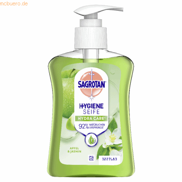4002448121060 - SAGROTAN Flüssigseife 250 ml Handseife sanft zur Haut und stark gegen Bakterien Apfel & Jasmin 4002448121060 - SAGROTAN Flüssigseife 250 ml Handseife sanft zur Haut und stark gegen Bakterien Apfel & Jasmin