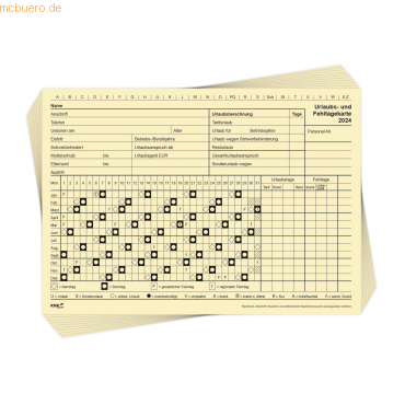 4002871290685 - Urlaubs- und Fehltagekarte 2024 A5 quer grafische Darstellung gelb 4002871290685 RNK-Verlag 10 Stück 4002871290685 - Urlaubs- und Fehltagekarte 2024 A5 quer grafische Darstellung gelb 4002871290685 RNK-Verlag 10 Stück
